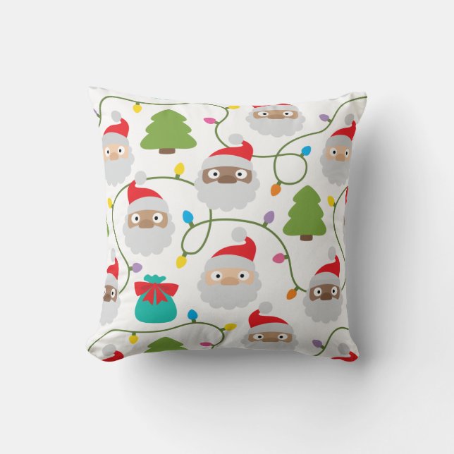 Santa Clauses Pattern Cushion (Front)