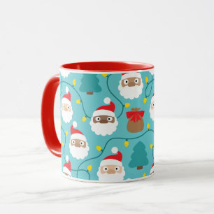 Santa Clauses Pattern Mug