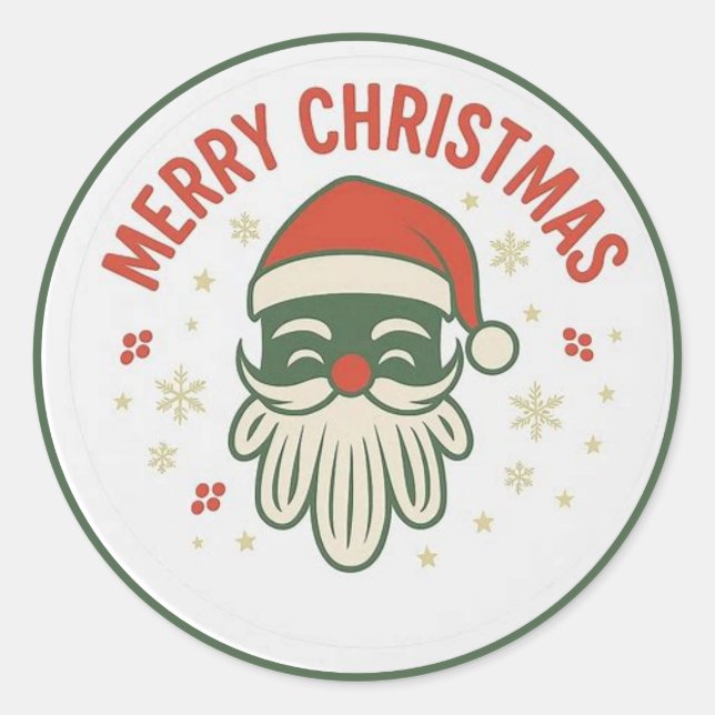 Santa claus's face Sticker (Front)