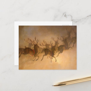 Santa Claus's Reindeer by William Holbrook Beard Postcard