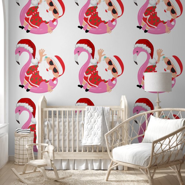 Santa Claus's Summer Beach Vacation Wallpaper (Kids)