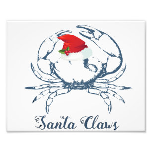 Santa Claws Art Photo Print