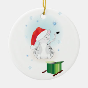 Santa Claws Ceramic Tree Decoration