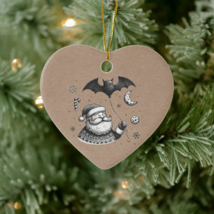 Santa Claws Ceramic Tree Decoration