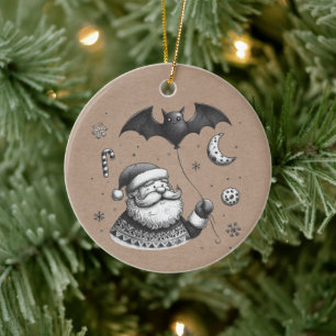 Santa Claws Ceramic Tree Decoration