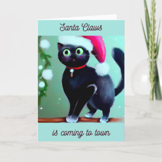 Santa Claws Christmas Card