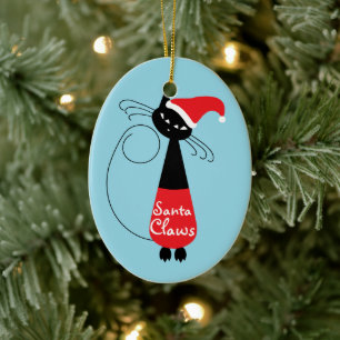Santa Claws Christmas Christmas Ornament