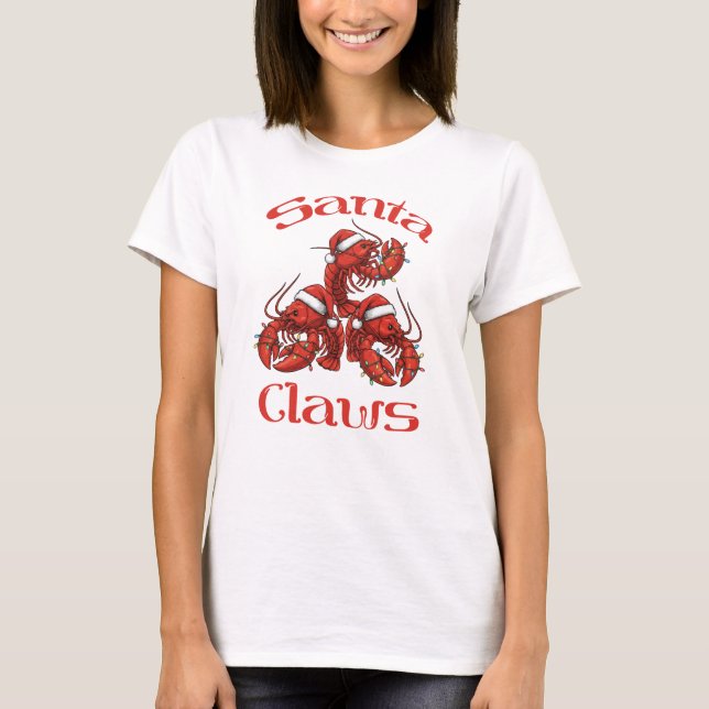 Santa Claws Christmas T-Shirt (Front)