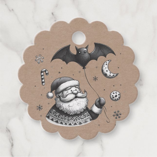 Santa Claws Favour Tags (Front)