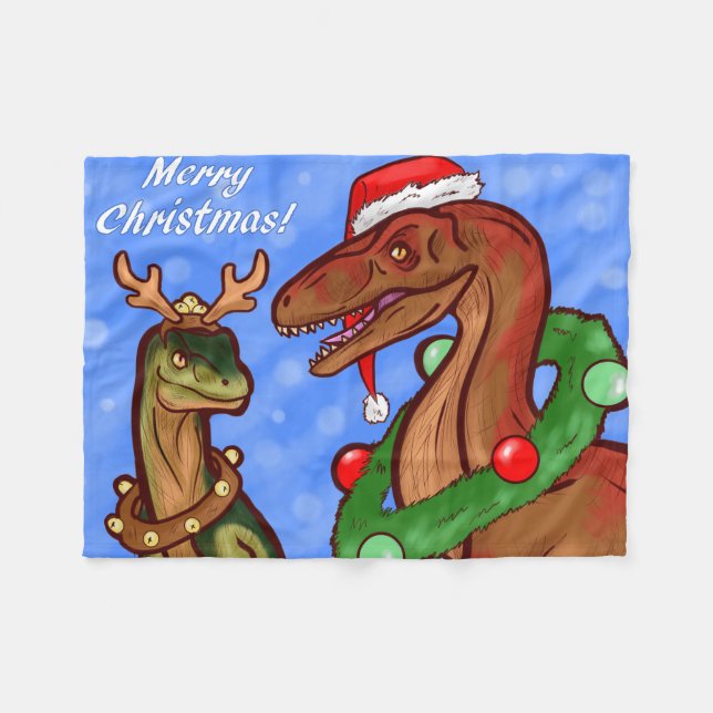 Santa Claws Fleece Blanket (Front (Horizontal))