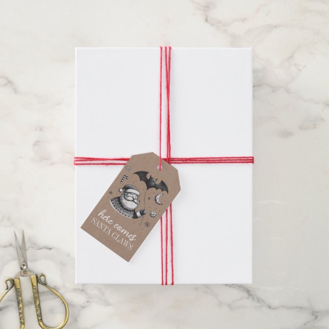 Santa Claws Gift Tags (With Twine)
