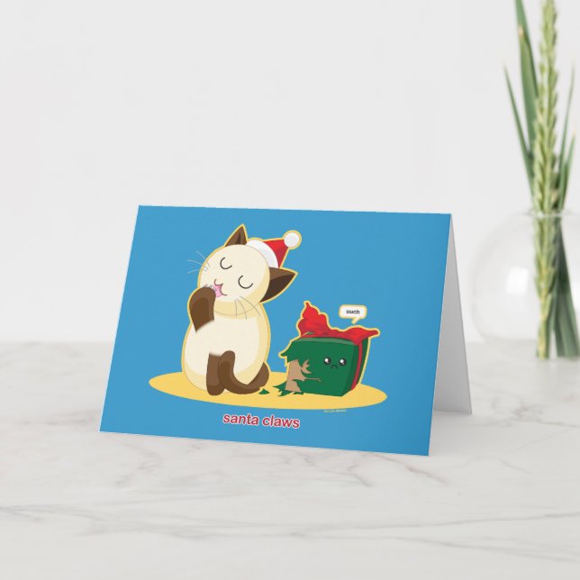 Santa Claws Holiday Card (Front)