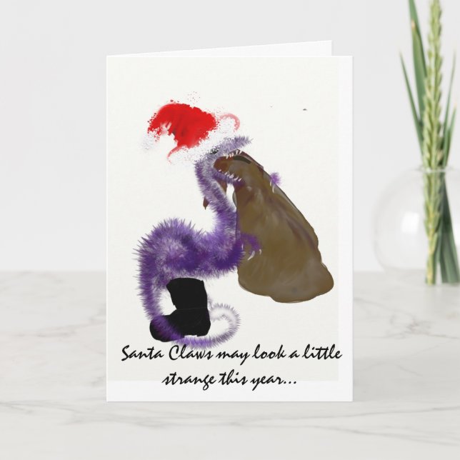 Santa Claws Holiday Card (Front)