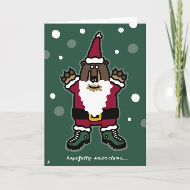 santa claws holiday card (Front)