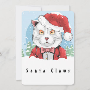 Santa Claws is Coming to Town Holiday Card