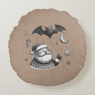 Santa Claws Round Cushion