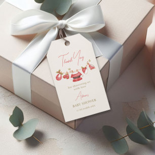 Santa Clothes Winter Boy Baby Shower Thank You Gift Tags
