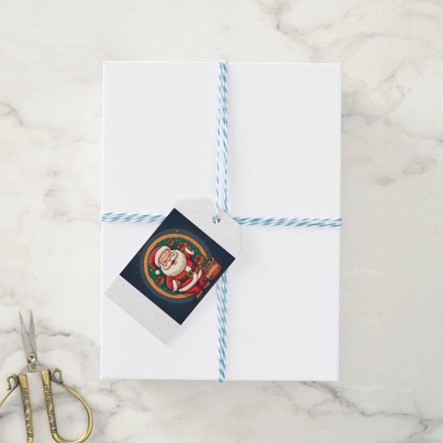 Santa Clouse  Gift Tags (With Twine)