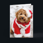 Santa Cockapoo Christmas Card<br><div class="desc">Santa Cockapoo Christmas Card</div>