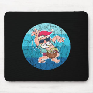 Santa Coconut Drink Vintage Ocean Water Christmas  Mouse Mat