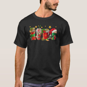 Santa Coffee Winter Christmas Hot Chocolate Elf La T-Shirt