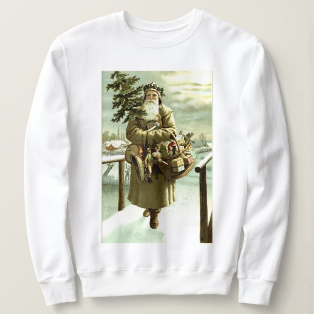 Santa Comes to Town Holiday Sweatshirt (Design Front)