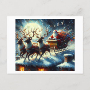 Santa Coming to Town,  Postcard
