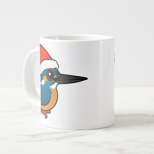 Santa Common Kingfisher Large Coffee Mug (Front Left)