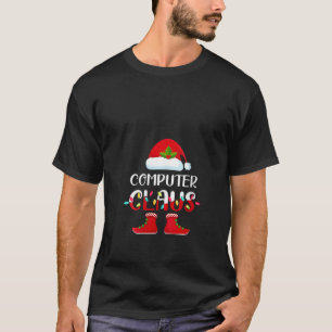 Santa Computer Claus Elf Matching Family Group Chr T-Shirt