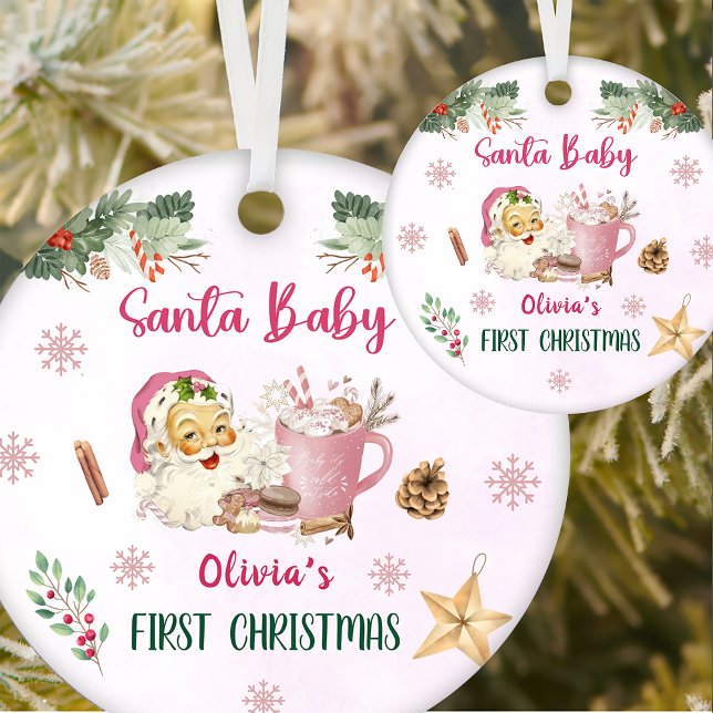 Santa Cookies Christmas Birthday Party Ceramic Tree Decoration (Creator Uploaded)