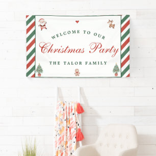 Santa Cookies Christmas Party Banner