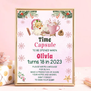 Santa Cookies Christmas Party Capsule Sign