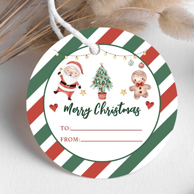 Santa Cookies Christmas Party Favour Tags (Creator Uploaded)
