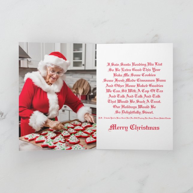 Santa Cookies Holiday Card (Inside)