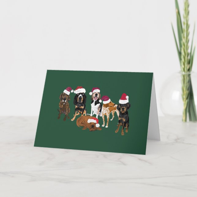 Santa coonhounds card (Front)