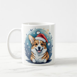 Santa Corgi Christmas Mug