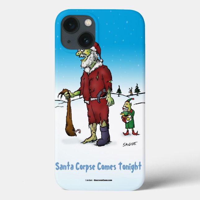 Santa Corpse Funny Zombie Cartoon Case-Mate iPhone Case (Back)
