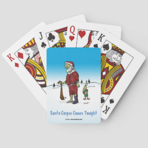 Santa Corpse Funny Zombie Cartoon Playing Cards