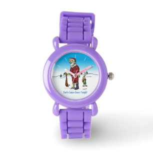 Santa Corpse Funny Zombie Cartoon Watch