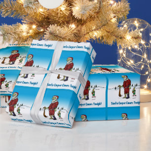 Santa Corpse Funny Zombie Cartoon Wrapping Paper