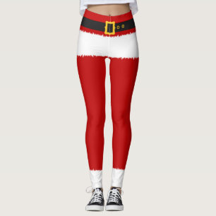 Santa Costume Christmas Leggings