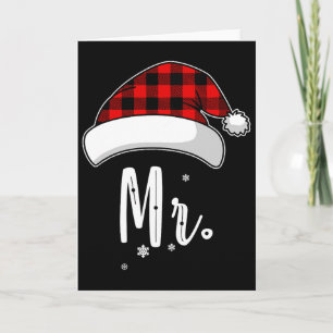 Santa Couples Matching Christmas For Couples Red P Card