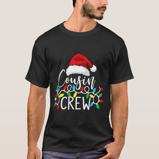 Santa Cousin Crew Christmas Matching Pajamas For K T-Shirt (Front)