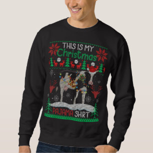 Santa Cow Farm Animal Farmer This Is My Christmas Sweatshirt