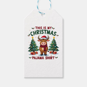 Santa Cow Xmas Tree Lights This Is My Christmas Pa Gift Tags