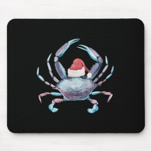 Santa Crab Clause Coastal Beach Christmas July Cla Mouse Mat