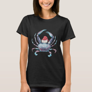 Santa Crab Clause Coastal Beach Christmas July Cla T-Shirt