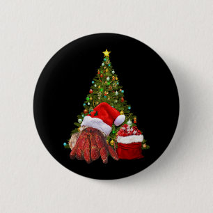 Santa Crab Funny Christmas Hermit Crab Lover 6 Cm Round Badge