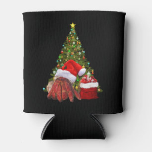 Santa Crab Funny Christmas Hermit Crab Lover Can Cooler