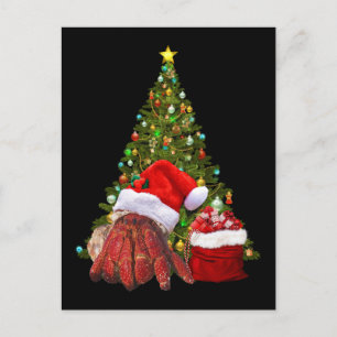 Santa Crab Funny Christmas Hermit Crab Lover Postcard